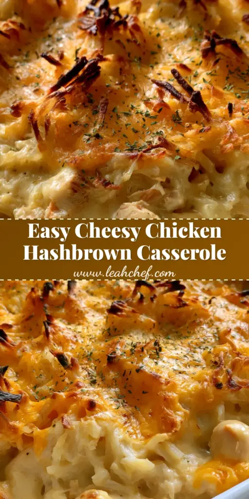 Chicken Hashbrown Casserole With a Crispy Cheddar Crust 3 A handheld smartphone photo of a white rectangular ceramic baking dish filled with golden-brown Chicken Hashbrown Casserole, topped with melted cheddar and parsley flakes.